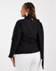 ASOS Curve ASOS DESIGN Curve chiffon scarf detail sheer blouse in black - 2