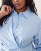 ASOS Curve ASOS DESIGN Curve cinched wrap cocoon sleeve shirt in blue - 3