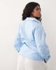 ASOS Curve ASOS DESIGN Curve cinched wrap cocoon sleeve shirt in blue - 4