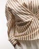 ASOS Curve ASOS DESIGN Curve cinched wrap cocoon sleeve shirt in yellow stripes - 2