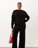 ASOS Curve ASOS DESIGN Curve compact knit straight leg pants in black - part of a set - 1
