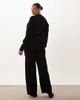 ASOS Curve ASOS DESIGN Curve compact knit straight leg pants in black - part of a set - 2