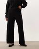 ASOS Curve ASOS DESIGN Curve compact knit straight leg pants in black - part of a set - 3