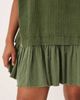 ASOS Curve ASOS DESIGN Curve cord hybrid T-shirt mini dress in washed olive-Green - 3
