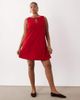 ASOS Curve ASOS DESIGN Curve cord slash neck keyhole mini dress in red - 2
