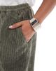 ASOS Curve ASOS DESIGN Curve corduroy pull on pants in khaki green - 2