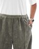 ASOS Curve ASOS DESIGN Curve corduroy pull on pants in khaki green - 4