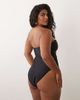 ASOS Curve ASOS DESIGN Curve Cornelia strapless swimsuit with embroidery detailing in monochrome-Multi - 4