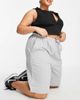 ASOS Curve ASOS DESIGN Curve cotton 90s mid-rise sweat short in longer length in gray - GRAY - 2