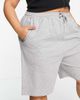 ASOS Curve ASOS DESIGN Curve cotton 90s mid-rise sweat short in longer length in gray - GRAY - 4