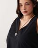 ASOS Curve ASOS DESIGN Curve cotton linen v neck smock mini dress in black - 3