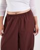 ASOS Curve ASOS DESIGN Curve cotton nylon blend pull on balloon pants in brown - 3