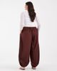 ASOS Curve ASOS DESIGN Curve cotton nylon blend pull on balloon pants in brown - 4