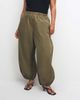 ASOS Curve ASOS DESIGN Curve cotton nylon blend pull on balloon pants in khaki green - 2