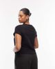 ASOS Curve ASOS DESIGN Curve cotton square neck cap sleeve top in black - 4