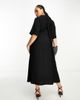 ASOS Curve ASOS DESIGN Curve cowl neck midi dress with wrap skirt in black - 2