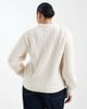 ASOS Curve ASOS DESIGN Curve crew neck rib knit detailing sweater in cream-White - 4