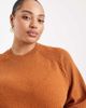 ASOS Curve ASOS DESIGN Curve crew neck slouchy dropped sleeves t-shirt in toffee-Brown - 2