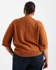 ASOS Curve ASOS DESIGN Curve crew neck slouchy dropped sleeves t-shirt in toffee-Brown - 4