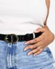 ASOS Curve ASOS DESIGN Curve croc double circle waist and hip belt-Black - 1