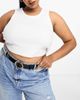 ASOS Curve ASOS DESIGN Curve croc double circle waist and hip belt-Black - 4
