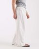 ASOS Curve ASOS DESIGN Curve crochet insert wide leg pants with tassel tie in ivory - part of a set-White - 3