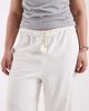 ASOS Curve ASOS DESIGN Curve crochet insert wide leg pants with tassel tie in ivory - part of a set-White - 4