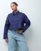 ASOS Curve ASOS DESIGN Curve cropped shirt in navy - 3