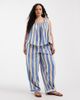 ASOS Curve ASOS DESIGN Curve Delilah cheesecloth beach pants in blue stripes-Multi - 2