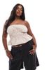 ASOS Curve ASOS DESIGN Curve denim bermuda shorts with belt in black - 1