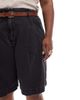 ASOS Curve ASOS DESIGN Curve denim bermuda shorts with belt in black - 4