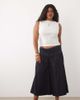 ASOS Curve ASOS DESIGN Curve denim culotte jeans with shirred waistband in indigo-Navy - 1