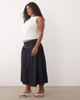 ASOS Curve ASOS DESIGN Curve denim culotte jeans with shirred waistband in indigo-Navy - 2