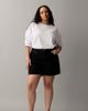 ASOS Curve ASOS DESIGN Curve denim dad shorts in washed black - 1