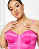 ASOS Curve ASOS DESIGN Curve Deyanna satin corset with crystal trims in hot pink - 2