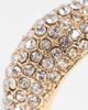 ASOS Curve ASOS DESIGN Curve domed ring with clear crystals in gold tone - 3