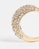 ASOS Curve ASOS DESIGN Curve domed ring with clear crystals in gold tone - 4