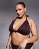 ASOS Curve ASOS DESIGN Curve Dora premium high apex triangle bikini top with jumbo bead in chocolate-Brown - 2