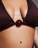 ASOS Curve ASOS DESIGN Curve Dora premium high apex triangle bikini top with jumbo bead in chocolate-Brown - 3