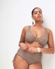 ASOS Curve ASOS DESIGN Curve Dori high apex underwire bikini top in sunset stripe-Orange - 1
