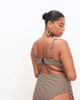 ASOS Curve ASOS DESIGN Curve Dori high apex underwire bikini top in sunset stripe-Orange - 4