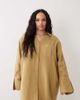ASOS Curve ASOS DESIGN Curve double cloth mini shirt dress with wide cuffs and oversized pockets in toasted sage-Green - 1