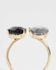 ASOS Curve ASOS DESIGN Curve double stone set ring in gold tone - 3