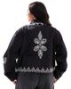 ASOS Curve ASOS DESIGN Curve embroidered top collar jacket in black - 3