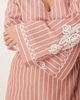 ASOS Curve ASOS DESIGN Curve embroidered wrap shirt mini dress with wide cuff in stripe-Multi - 4