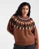 ASOS Curve ASOS DESIGN Curve eyelash yoke placement sweater in toffee-Auburn - 1