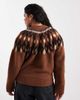 ASOS Curve ASOS DESIGN Curve eyelash yoke placement sweater in toffee-Auburn - 4