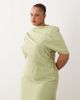 ASOS Curve ASOS DESIGN Curve fallen shoulder slinky midi dress in sage-Green - 2