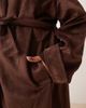 ASOS Curve ASOS DESIGN Curve faux suede funnel neck trench coat in chocolate-Brown - 4