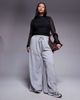 ASOS Curve ASOS DESIGN Curve fitted high neck double layer mesh long sleeve top in black - 4